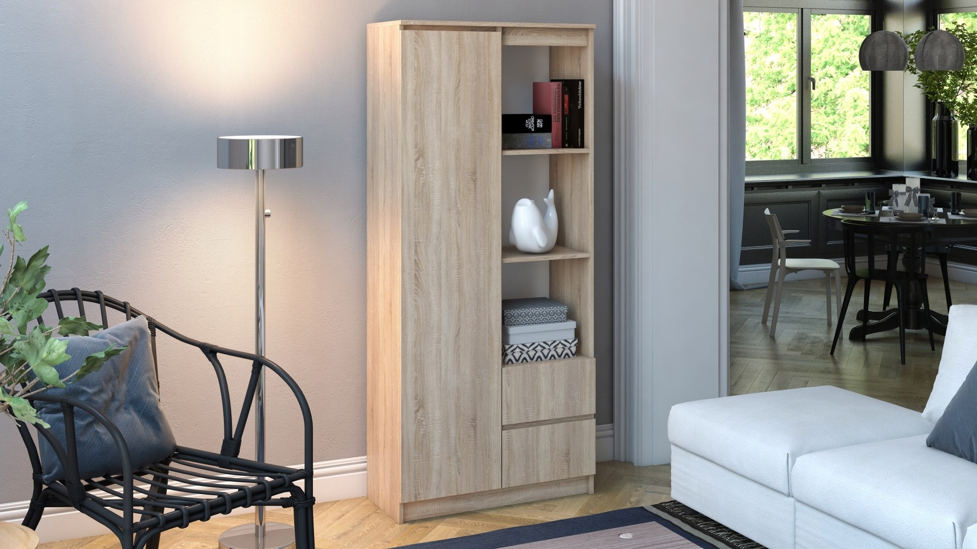 REGAŁ BIUROWY RS-80 BILY sonoma - obrazek 4