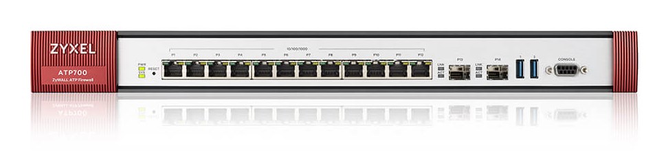 Firewall Zyxel ATP700 14xWAN/LAN SPI firewall: 6000 Mbps Max. IPsec VPN: 500