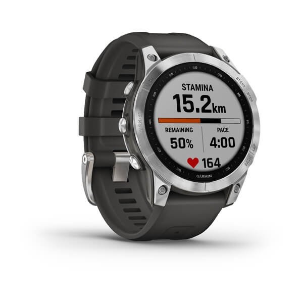 Zegarek Garmin Fenix 7 Standard Edition (47 mm) Silver / Graphite Band - obrazek 4