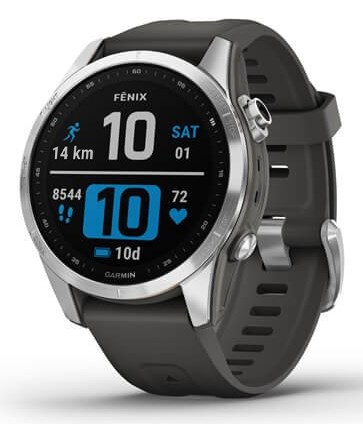 Garmin Fenix 7S sports watch, silver