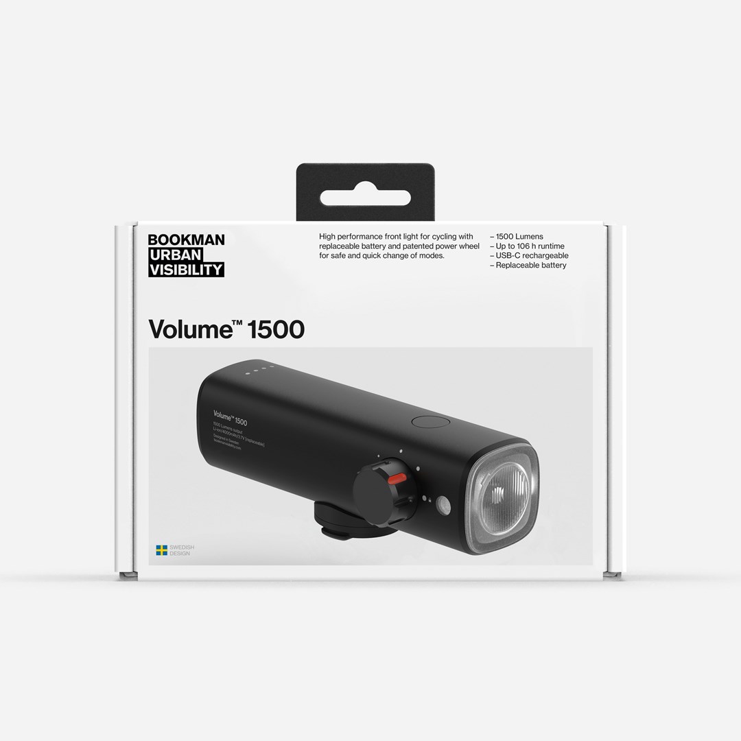 Lampka rowerowa BOOKMAN Volume Front 1500 - TU - obrazek 4