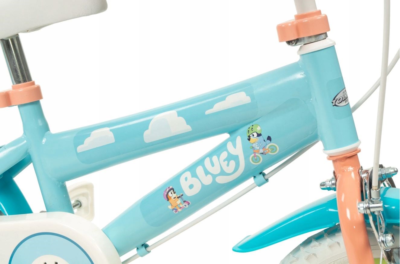 Rower dziecięcy TOIMSA Bluey 12" Błękitno-limonkowy - obrazek 3