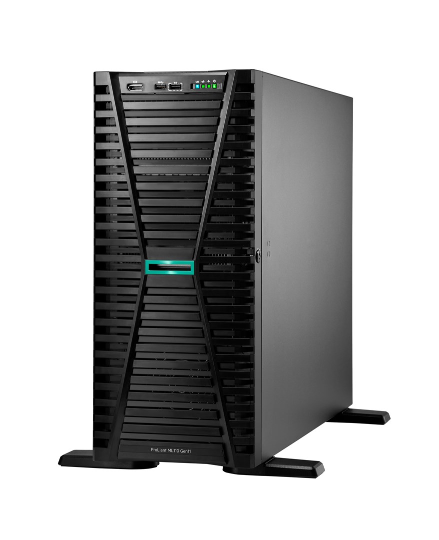 HPE ProLiant ML110 Gen11 4514Y 2.0GHz 16-core 1P 32GB-R MR408i-o 8SFF 1000W RPS EMEA Server P70279-421