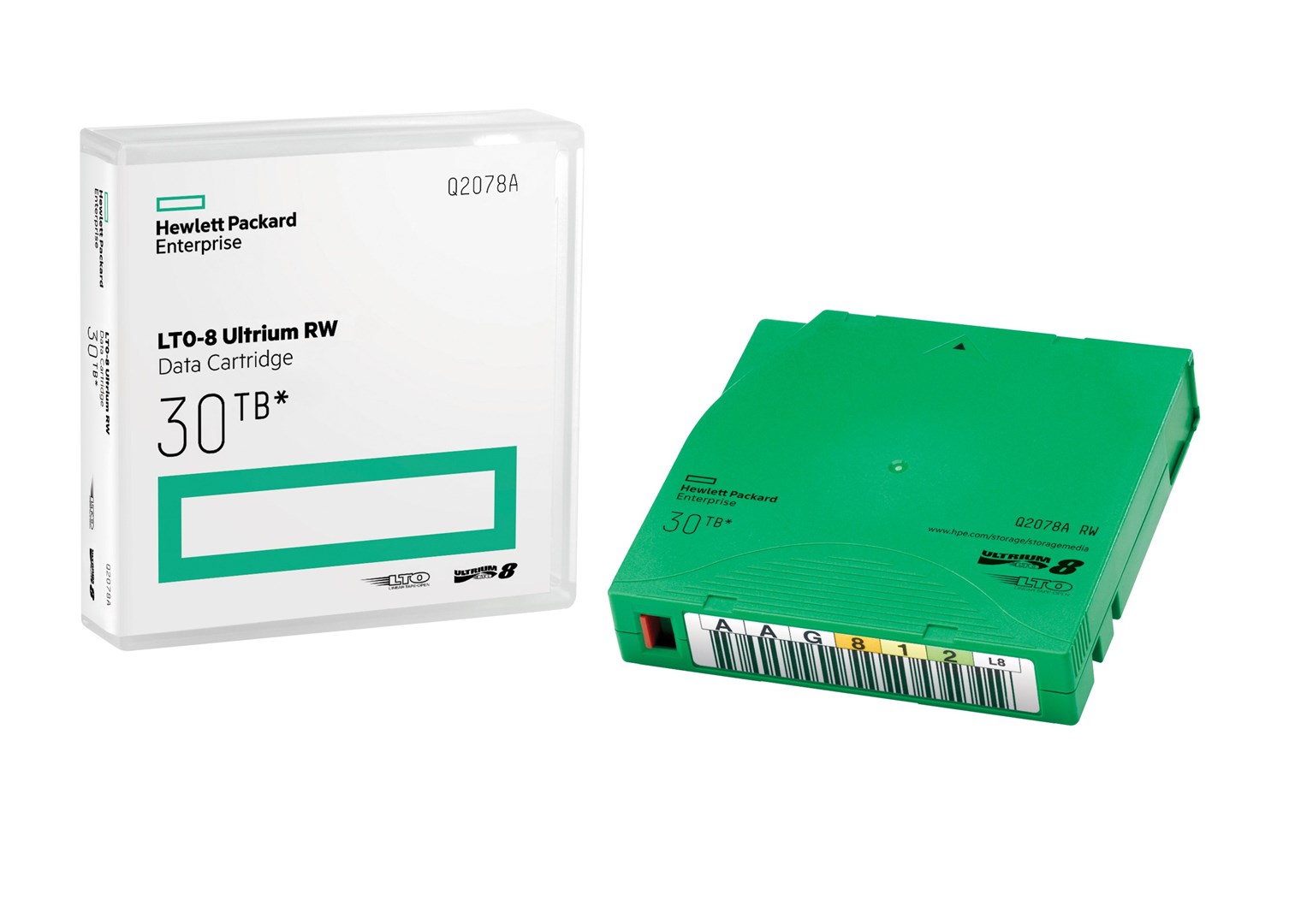 HPE LTO-8 Ultrium 30TB RW Data Cartridge Pusta taśma danych 12 TB 1,26 cm