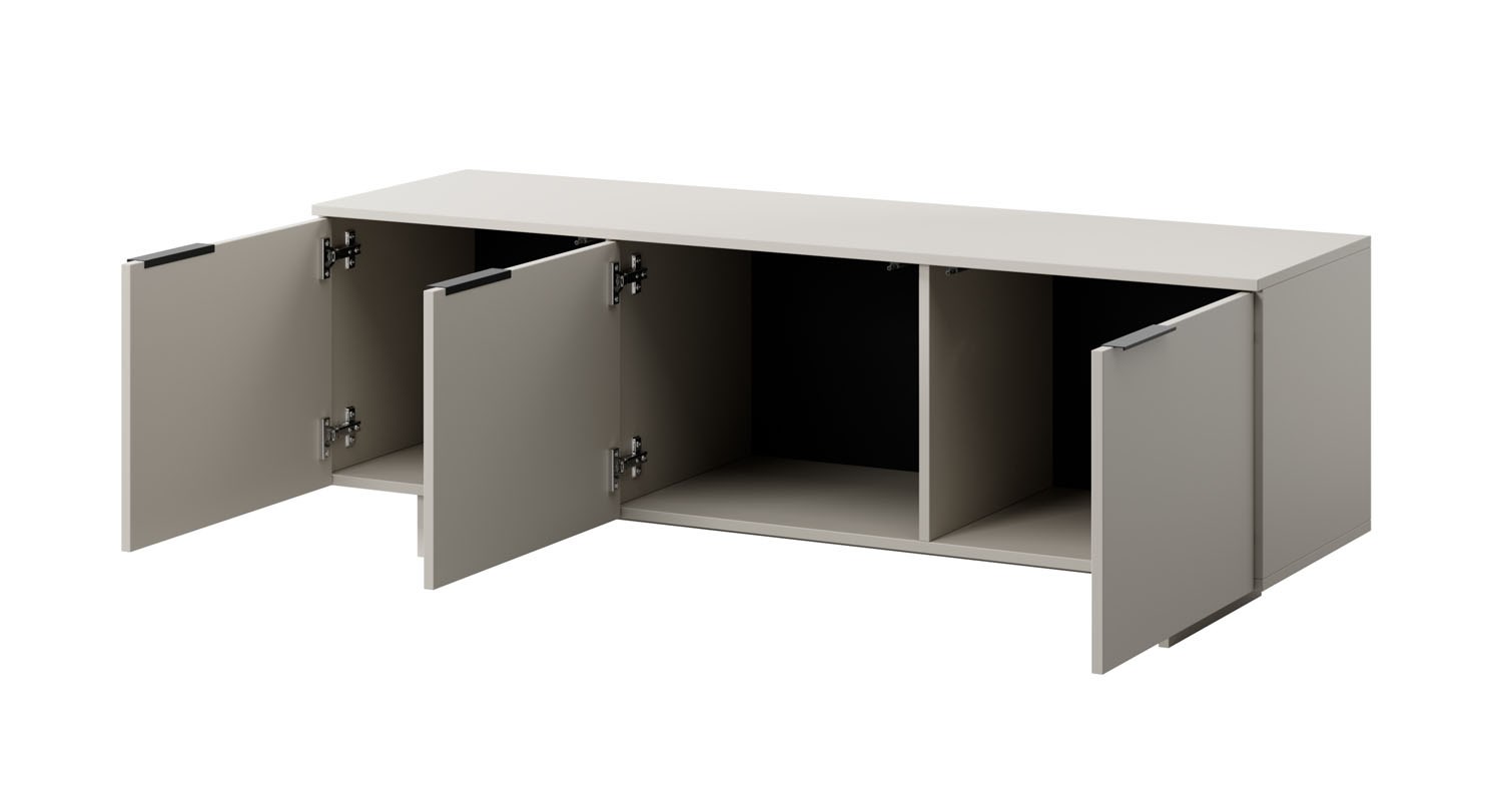 Szafka RTV 3D ALMA 150x41,5xH55 kaszmir - obrazek 4