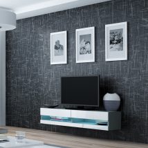 Szafka RTV VIGO NEW '140′ 30/140/40 szary/biały poł