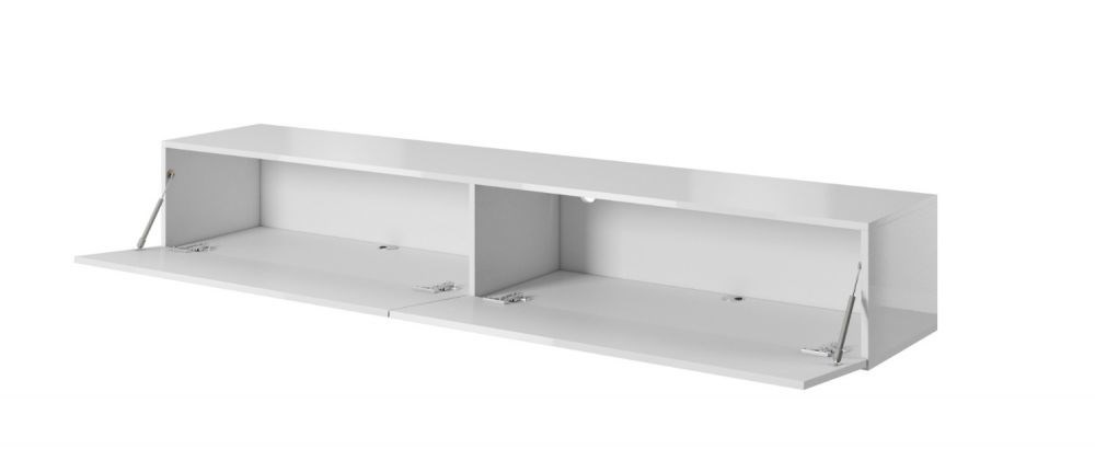 Szafka RTV SLIDE 200 cała w białym połysku - obrazek 3