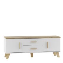 RTV LOTTA 140 2D2S biały+ dąb sonoma