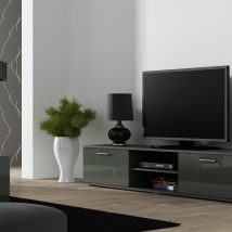 Szafka RTV SOHO 180 szary/ szary połysk