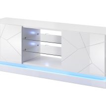 Szafka RTV QIU 160 MDF biały połysk/ biały połysk