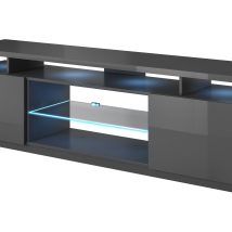 Szafka RTV EVA 180x40x52 grafit/grafit połysk