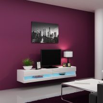 Szafka RTV VIGO NEW '180′ 30/180/40 biały/biały poł