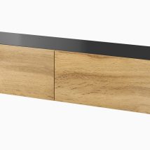 Szafka RTV VIGO '140′ 30/140/40 czarny/dąb wotan