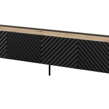 Szafka RTV 4D ONDA 200x40x35-54 czarny (stojąca lub wisząca)