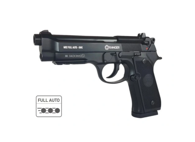 Pistolet wiatrówka RANGER M92 FULL AUTO BLOWBACK k.4,5BBs 18-strzał. KWC - obrazek 3