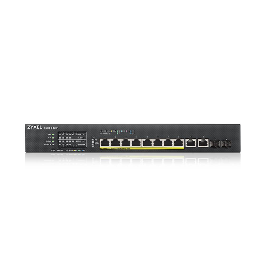Switch Zyxel XS1930-12HP 12p PoE (PoE++: 8) 375W Managed Multigigabit/10G - obrazek 3