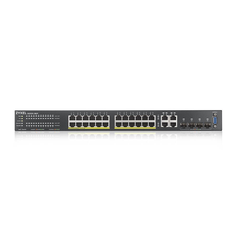 Switch Zyxel GS2220-28HP 28p PoE (PoE+: 24;) 375W Managed Gigabit - obrazek 3
