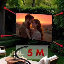 MACLEAN EKRAN PROJEKCYJNY 84″, 175X131CM, , OBRAMOWANIE 25MM 4:3, HACZYKI DO NACIĄGU MC-166