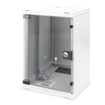 Szafa sieciowa wisząca 10″ 9U rack 312×300, drzwi szyba, szary, niedzielona, złożona, 30kg