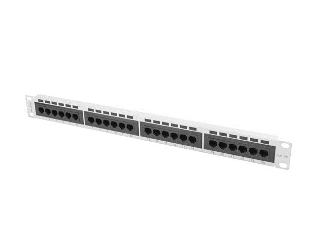 Patch panel Lanberg PPU5-1024-S (1U; kat. 5e; 24xRJ-45) - obrazek 3