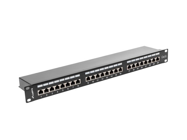 Patch panel Lanberg PPS6-1024-B (1U; kat. 6; 24xRJ-45) - obrazek 4