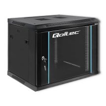 Qoltec Szafa RACK 19″ | 9U | 600 x 500 x 450 | Czarna| Wisząca