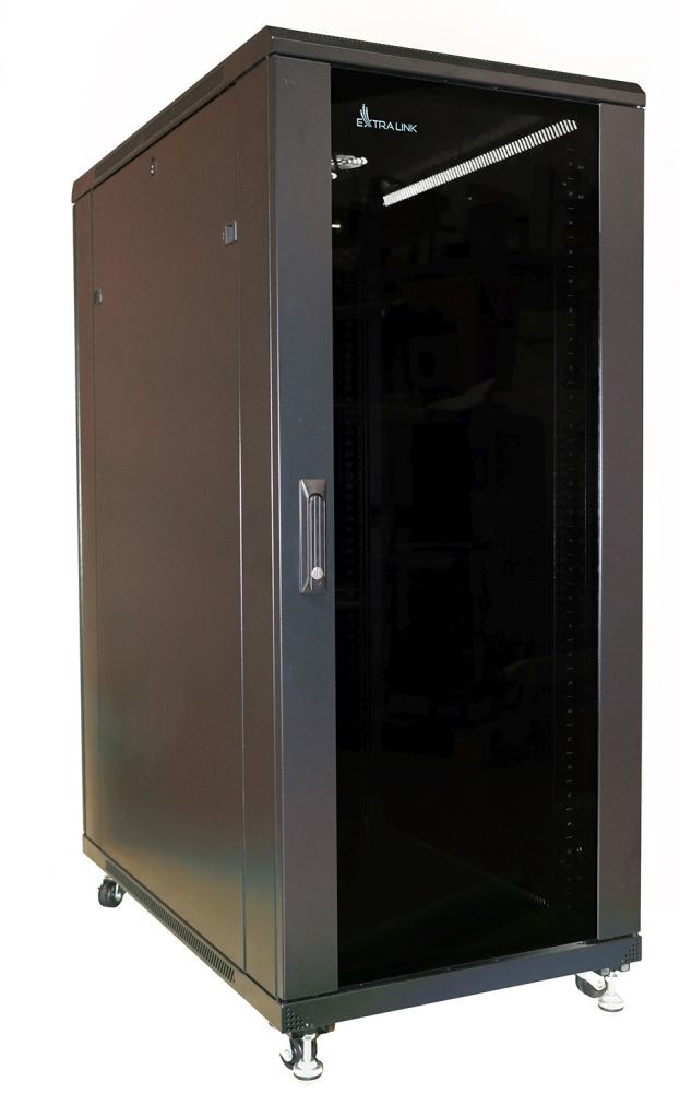 Extralink Szafa rack 32U 600x1000 Czarna stojąca - obrazek 4