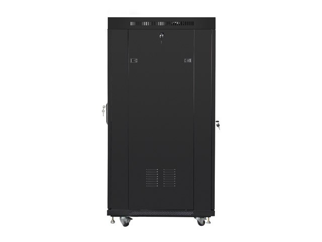 LANBERG SZAFA STOJĄCA RACK 19" 27U 600X800 DRZWI SZKLANE LCD CZARNA FF01-6827-12BL (FLAT PACK) - obrazek 4