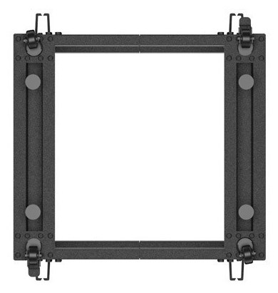 OPEN RACK 19" 9U 600X600-1100 REGULOWANY CZARNY LANBERG - obrazek 3