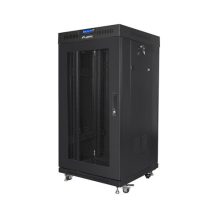 SZAFA INSTALACYJNA RACK STOJĄCA 19″ 22U 600X600 CZARNA DRZWI PERFOROWANE LCD LANBERG (FLAT PACK) V2