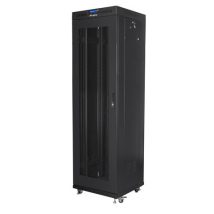LANBERG SZAFA STOJĄCA RACK 19″ 42U 600X600 DRZWI PERFOROWANE LCD CZARNA (FLAT PACK) FF01-6642-23BL