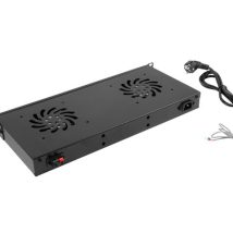 LANBERG PANEL WENTYLACYJNY 1U LCD 19″ Z TERMOSTATEM 2 WENTYLATORY 230V CZARNY