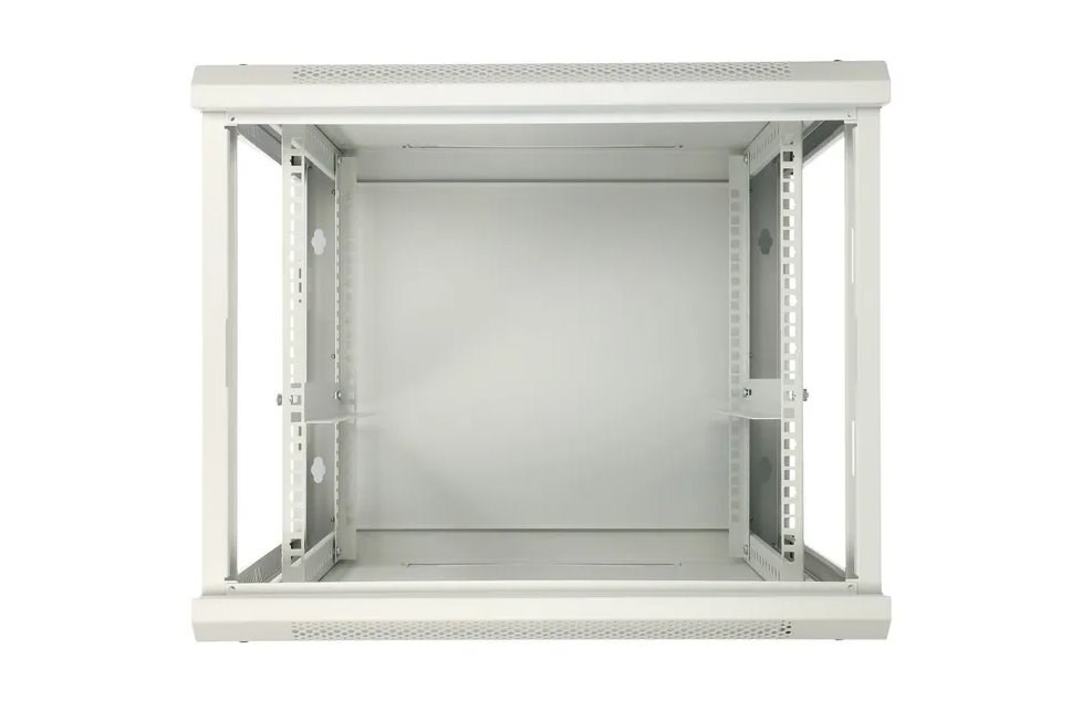 Extralink Szafa rack 9U 600x450 ASP Szara montowana na ścianie, drzwi blaszane pełne - obrazek 4
