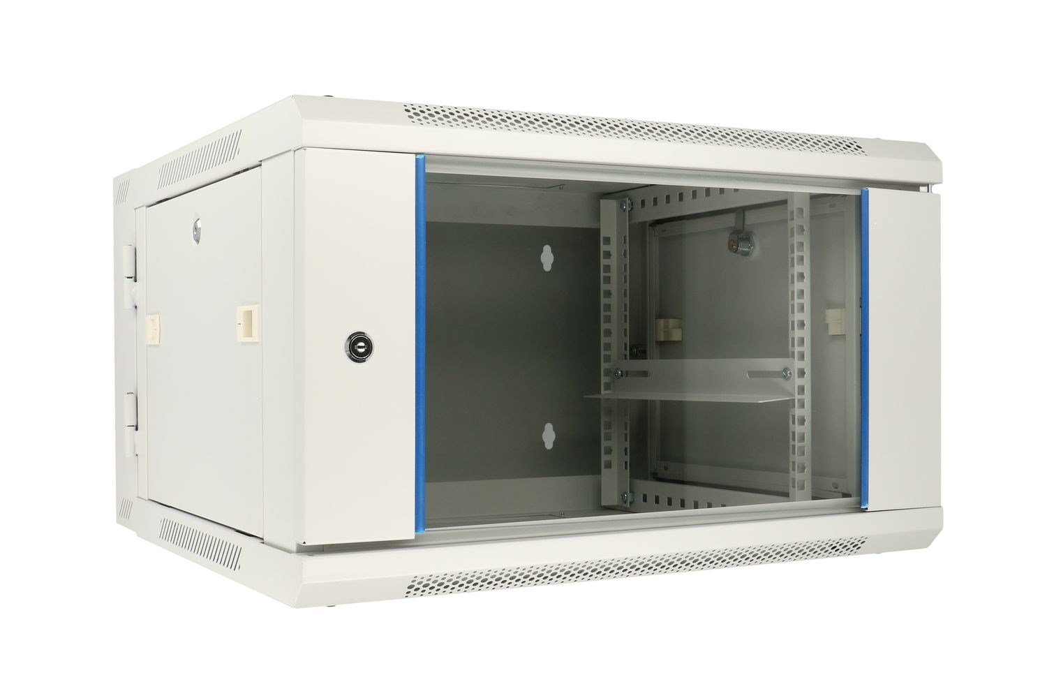 Extralink Szafa rack 6U 600x600 AZH Szara montowana na ścianie, dwusekcyjna