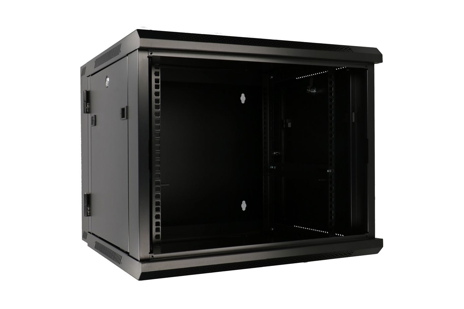 Extralink Szafa rack 9U 600x600 AZH Czarna montowana na ścianie, dwusekcyjna - obrazek 3