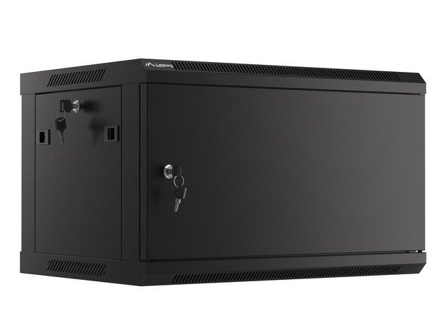 Lanberg WF01-6406-00B stojak 6U Szafa wisząca Czarny
