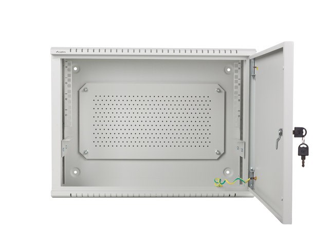 Szafa instalacyjna Lanberg rack wisząca 19" 4U+3U 540x200 niskoprofilowa szara (złożona) - obrazek 3