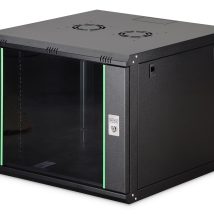 Szafa sieciowa wisząca DYNAmic 19″ 9U rack 600×600, drzwi szyba, czarny, niedzielona, złożona, 60kg