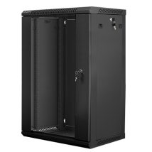 Szafa wisząca Lanberg WF01-6418-10B 18U w kolorze czarnym