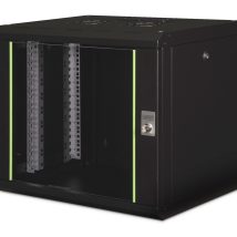 Digitus Szafa sieciowa wisząca Unique 19″ 9U rack 600×450, drzwi szyba, czarny, niedzielona, złożona, 100kg