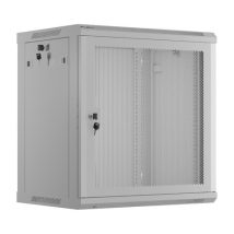 Szafa instalacyjna RACK wisząca 19″ 12U 600X450 szara drzwi perforowane Lanberg (flat pack)