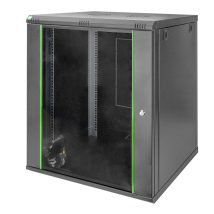 Szafa sieciowa wisząca DYNAmic 19″ 16U rack 600×600, drzwi szyba, czarny, niedzielona, złożona, 60kg