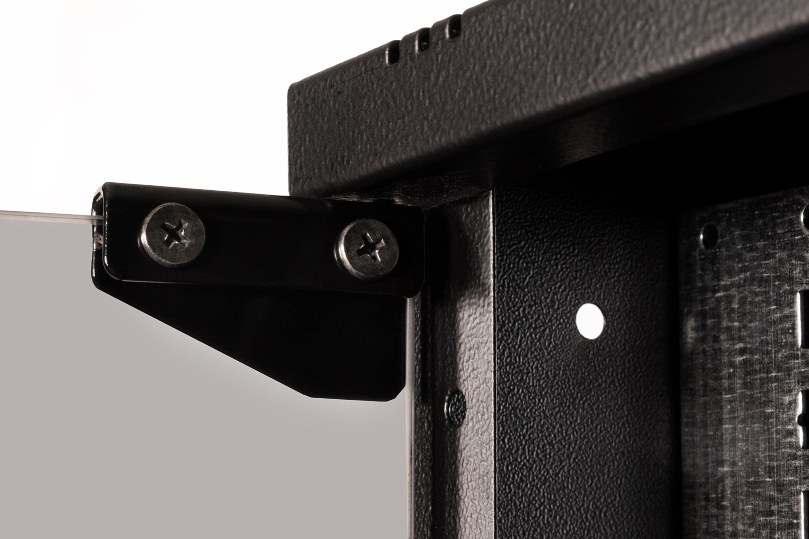 Szafa sieciowa wisząca 19" 12U, SOHO PRO 595 x 540 x 400 mm, drzwi szyba, czarny, niezłożona, 60kg - obrazek 4