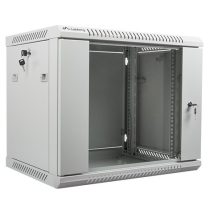 Szafa jednosekcyjna Lanberg WF01-6409-10S (9U; 500mm / 600mm / 450 mm; wisząca; Szklane; 19”; kolor szary)