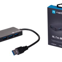 Hub NATEC Moth NHU-1342 (4x USB 3.0; kolor czarny)