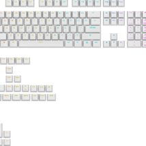 Glorious Podświetlane GPBT, układ ANSI (USA), PBT, Dye-Sub – biały