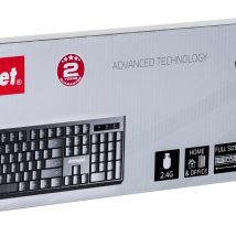 Activejet K-3911W Klawiatura bezprzewodowa, zasilanie baterią 1x 1,5V AAA, czarna