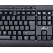 Zestaw klawiatura + mysz TITANUM AKRON TK109 (USB 2.0; kolor czarny; optyczna; 1600 DPI)