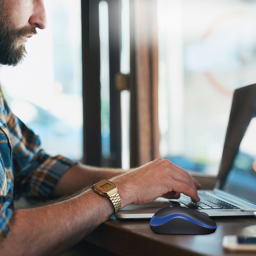 Mysz Logitech M185 910-002239 (optyczna; 1000 DPI; kolor niebieski) - obrazek 4