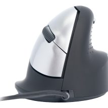 Ergonomiczna mysz dla praworęcznych R-Go Pele HE USB duża czarna/srebrna retail